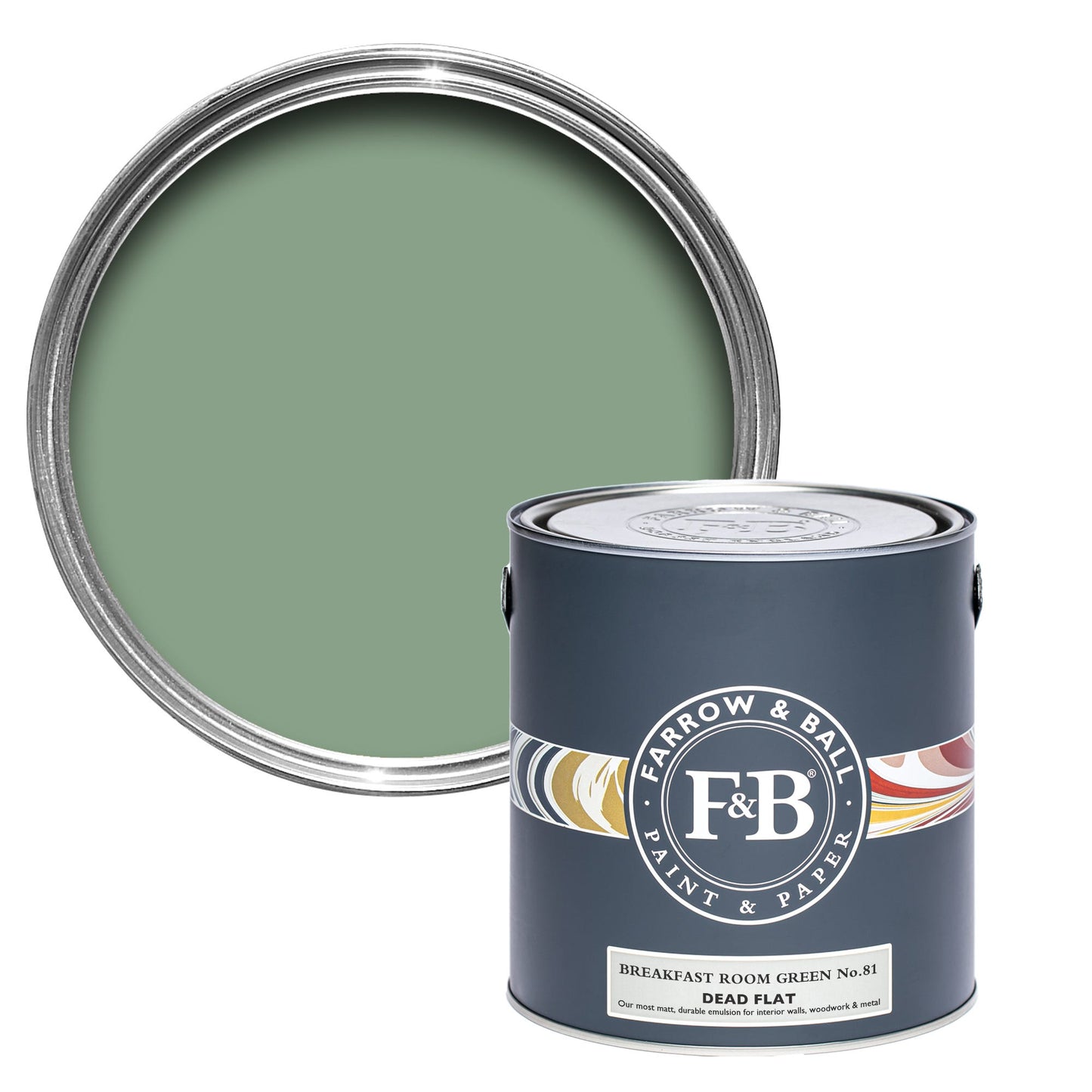 2.5L Dead Flat Breakfast Room Green No.81