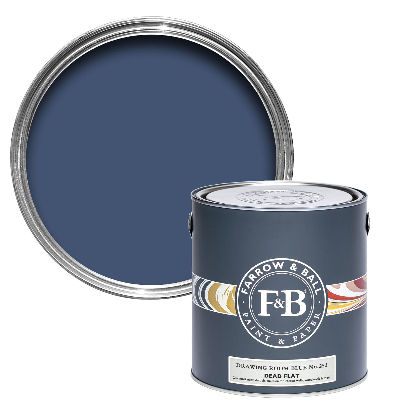 2.5L Dead Flat Drawing Room Blue No.253