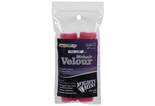 Arroworthy mohair velour 3/16nap 4" 2-pack