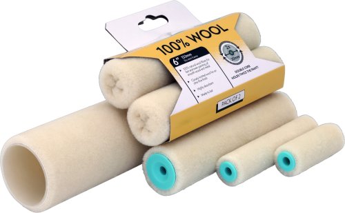 (Blonde) 100% Wool Mini Roller Sleeves (Pack of 3) 4"