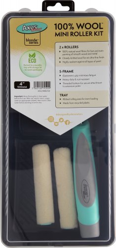 (Blonde) 100% Wool Mini Roller Kit 4" (tray, frame & 2 rollers)